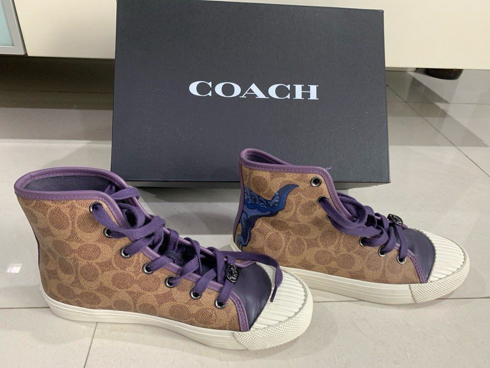 Coach C255 High Top Sneakers Luxury Sneakers Footwear on Carousell