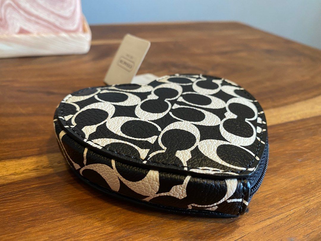 Coach heart shaped coin purse 2025