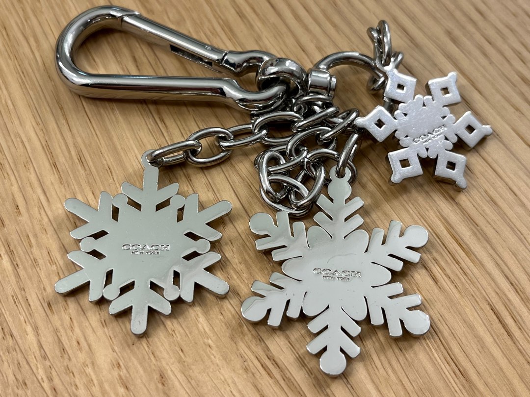 COACH snowflake key chain