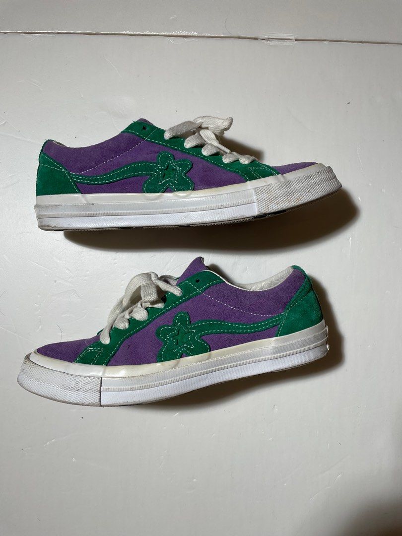 Converse one star ox tyler the creator golf le fleur purple green discount