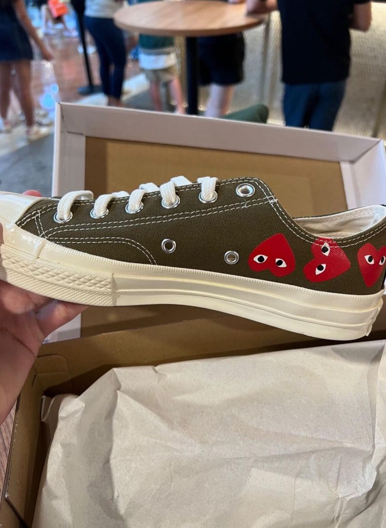 Converse x Comme des Garcons PLAY Chuck 70 Multi Heart Men s Fashion Footwear Sneakers on Carousell