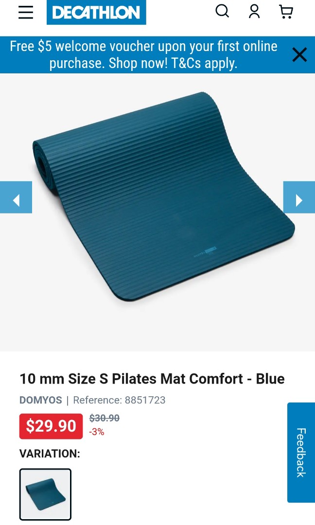 Decathlon Yoga Mat 10mm, Sports Equipment, Exercise & Fitness, Exercise Mats  on Carousell
