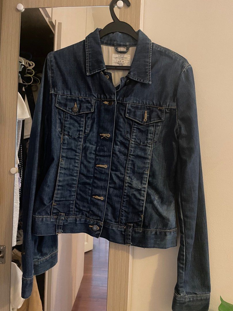 Washed denim shop jacket womens