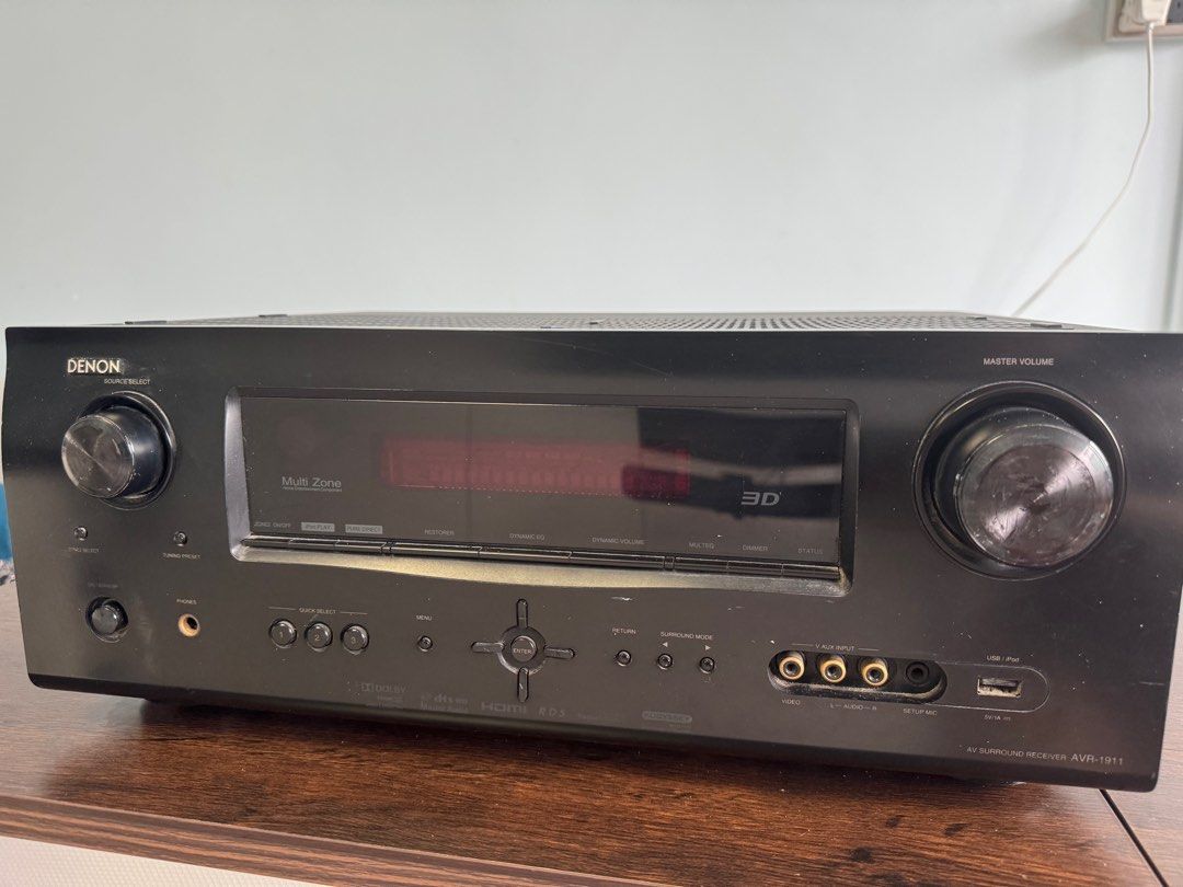 Denon 1911 7.1 ch AV Receiver with MultiZone and 1080p HDMI, Audio