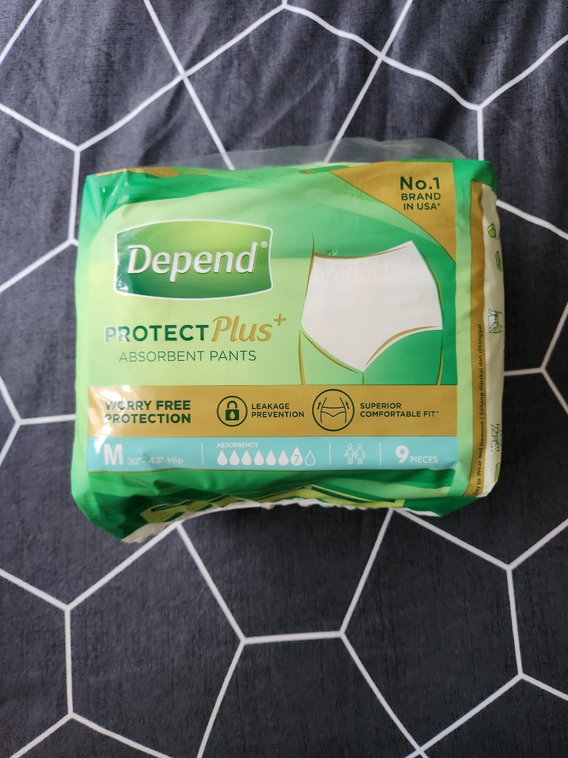 Depend Protect Plus Pants, Beauty & Personal Care, Sanitary Hygiene on  Carousell