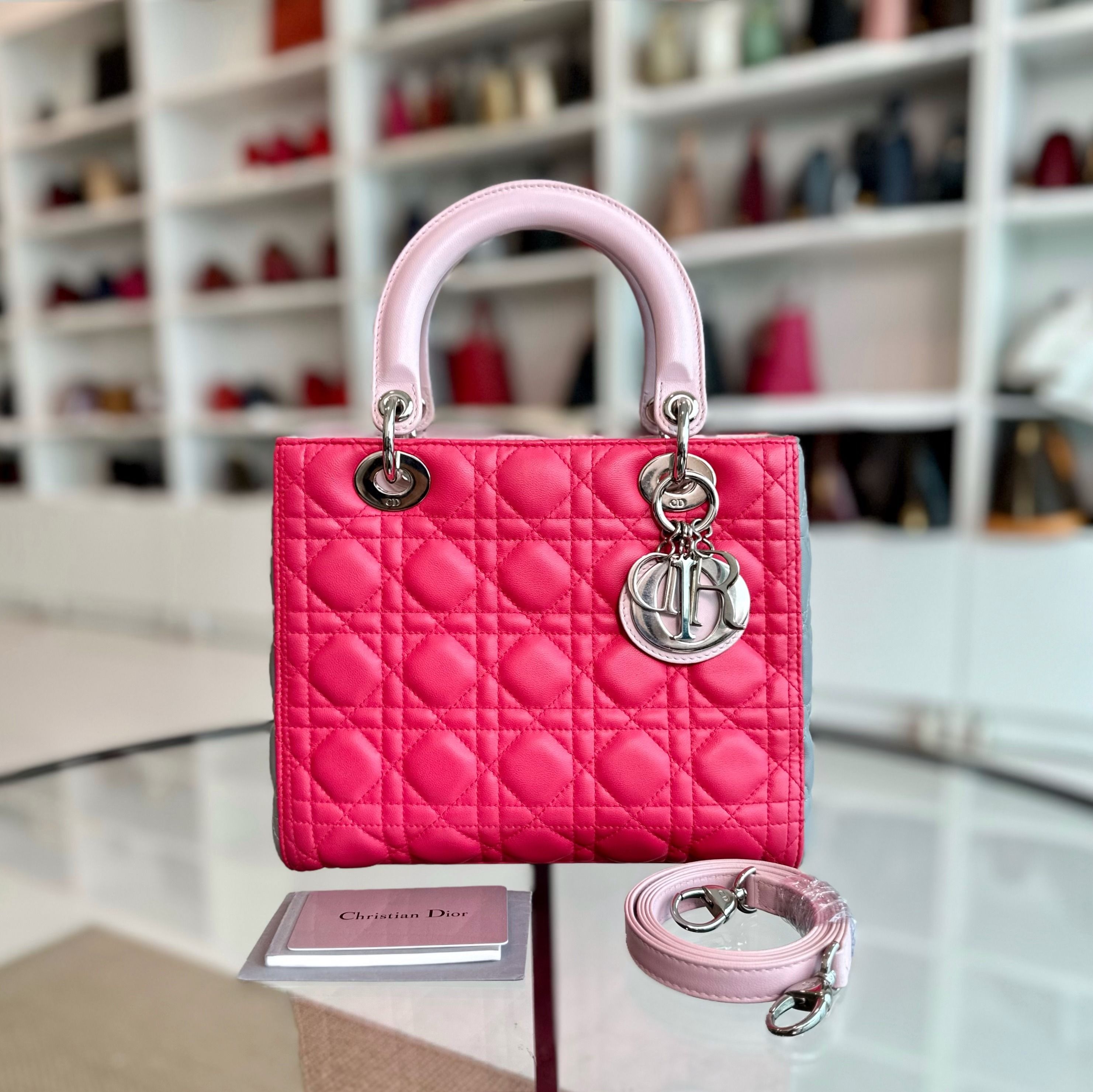 Lady dior medium lambskin shop