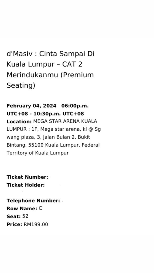 Dmasiv 2024 Kuala Lumpur, Tickets & Vouchers, Event Tickets on Carousell