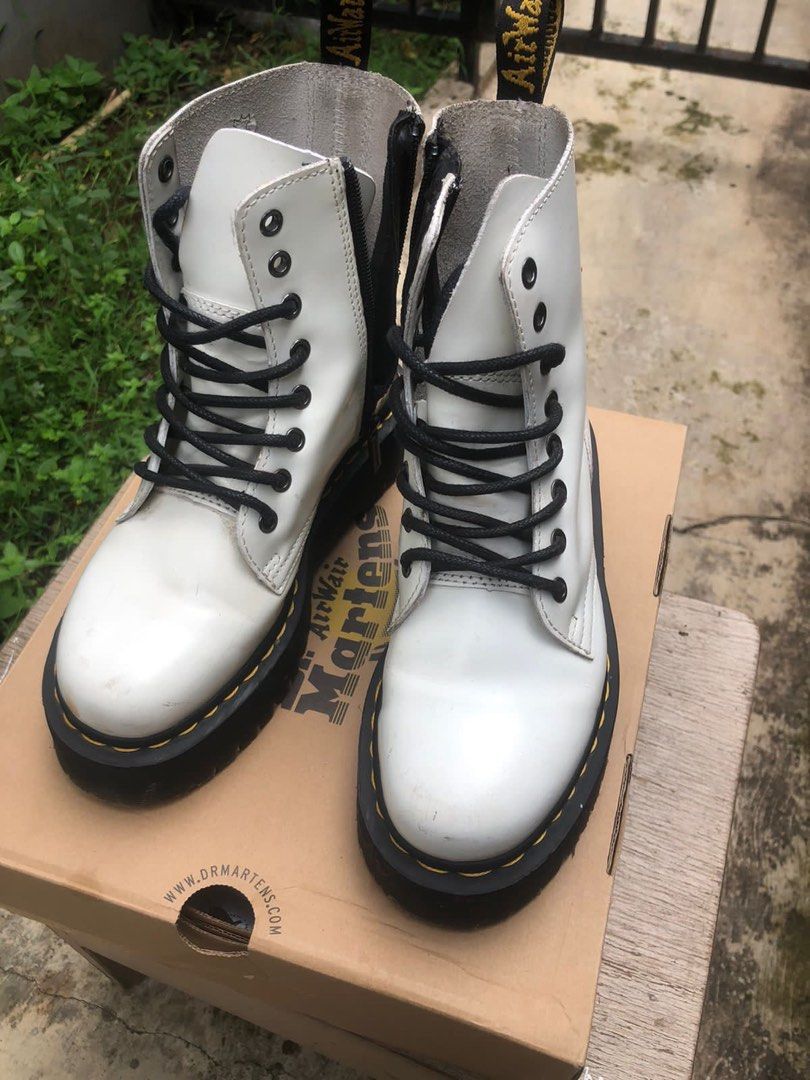 Martens Jadon Dr Martens Bajas Dr Martens 1461 Jadon White Sepatu