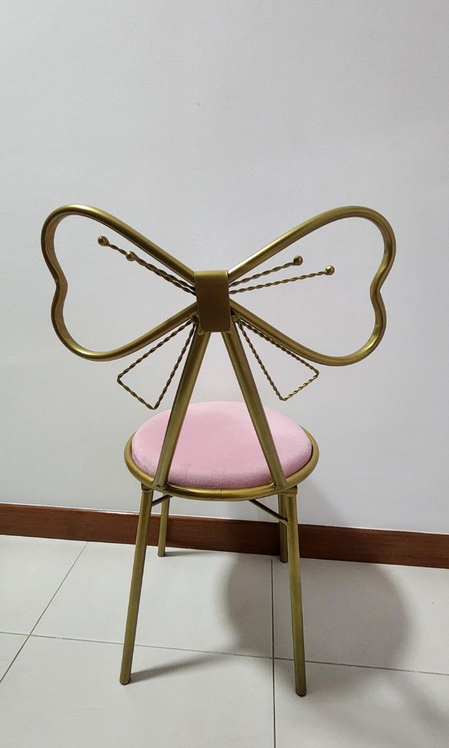 Dressing table chair with butterfly shaped backrest Furniture