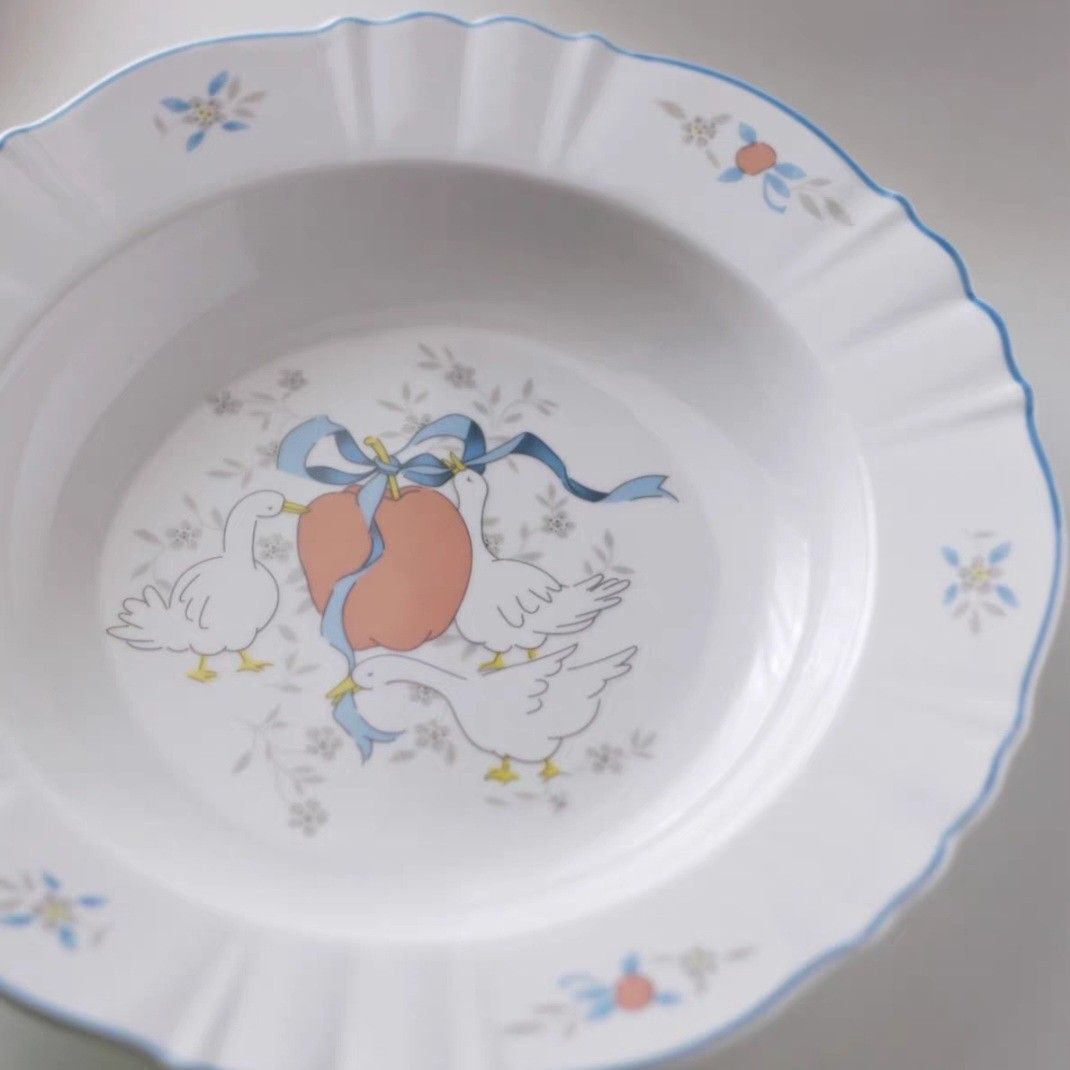 Duck bowl plate cup set, Furniture & Home Living, Kitchenware