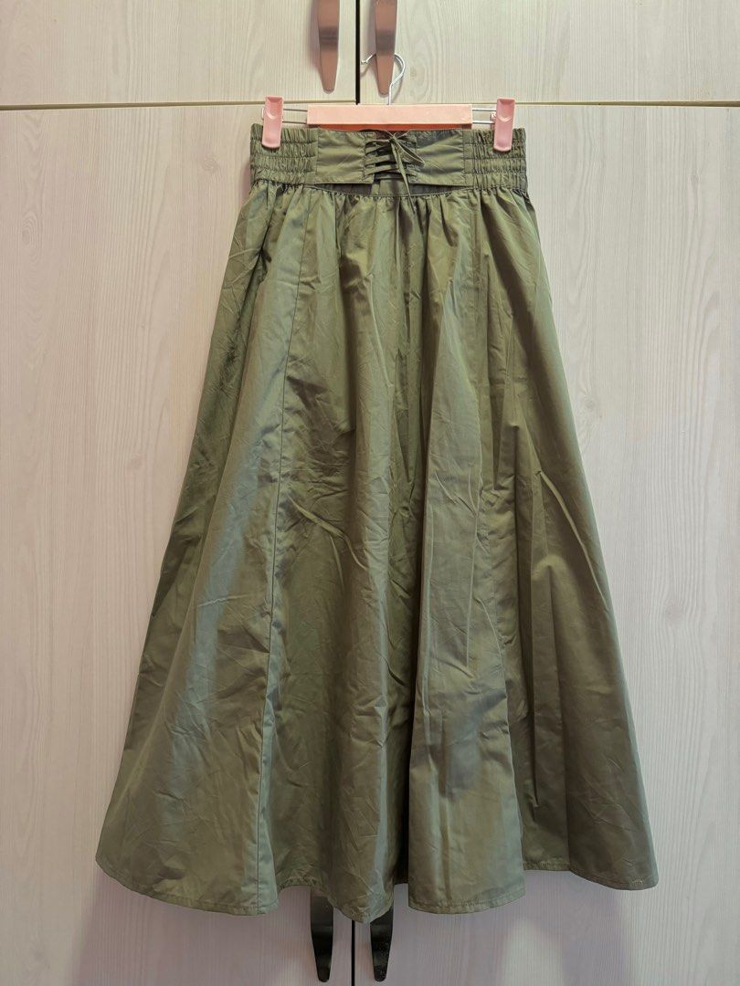 Olive green skirts up clearance