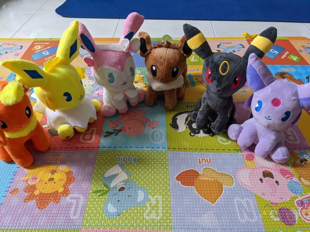 Eevee full evolution plushie, Hobbies & Toys, Toys & Games on Carousell