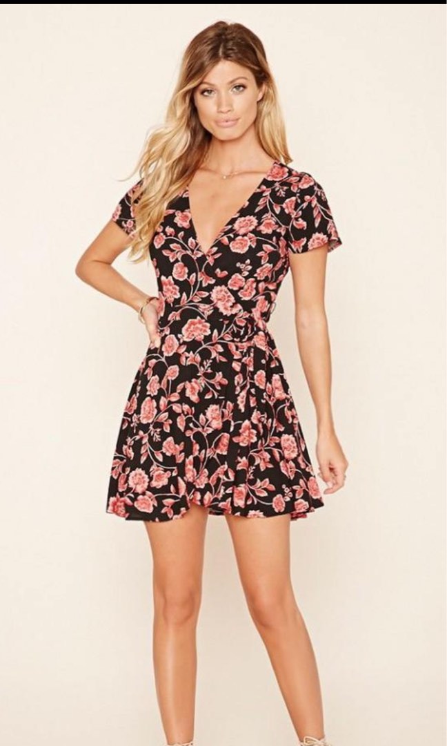 Forever 21 shop floral wrap dress
