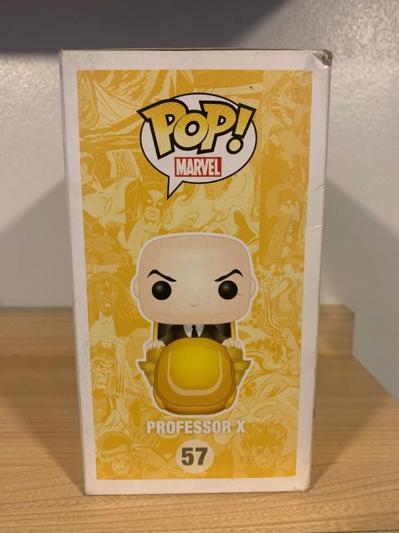 Funko Pop: Marvel - Professor X #57 vaulted (Category: Designer & Blind Box Toys) located in Quezon City. Submitted by notliese (Listing ID 1275752403, Image 3). Description: Funko Pop: Marvel - Professor X #57 vaulted - box is dirty and shows signs of age (bought 2015 pa), has creases as well, see pics - guaranteed authentic - will include free protector - please check all photos carefully to make sure condition and contents meet your expectatio