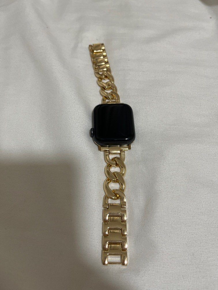 Gold chain link best sale apple watch band