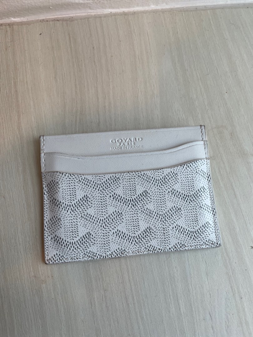 Goyard card hotsell holder white