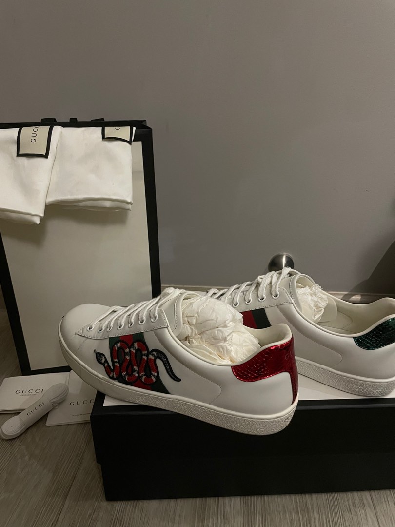 Ace embroidered sneaker snake hot sale