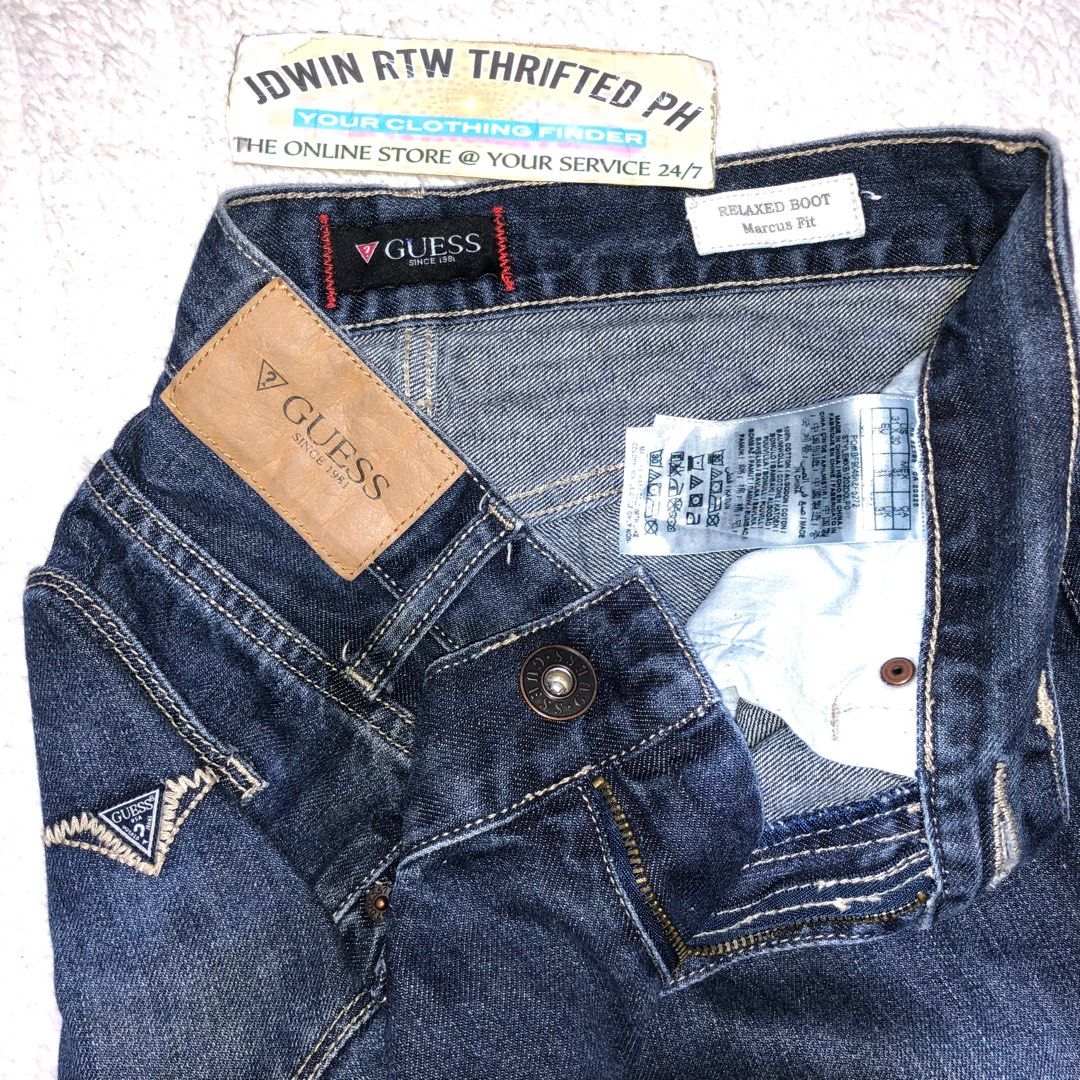 GUESS JEANS UNISEX DENIM WASHBLUE SIZE 31 32 STRAIGHT CUT RELAXED
