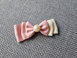 Large Satin Hair Bows Hair Ribbons for Women 4PCS Big Long Light Pink  Ballet Style Hair Bows French Barrette Vintage Accessories for Girls