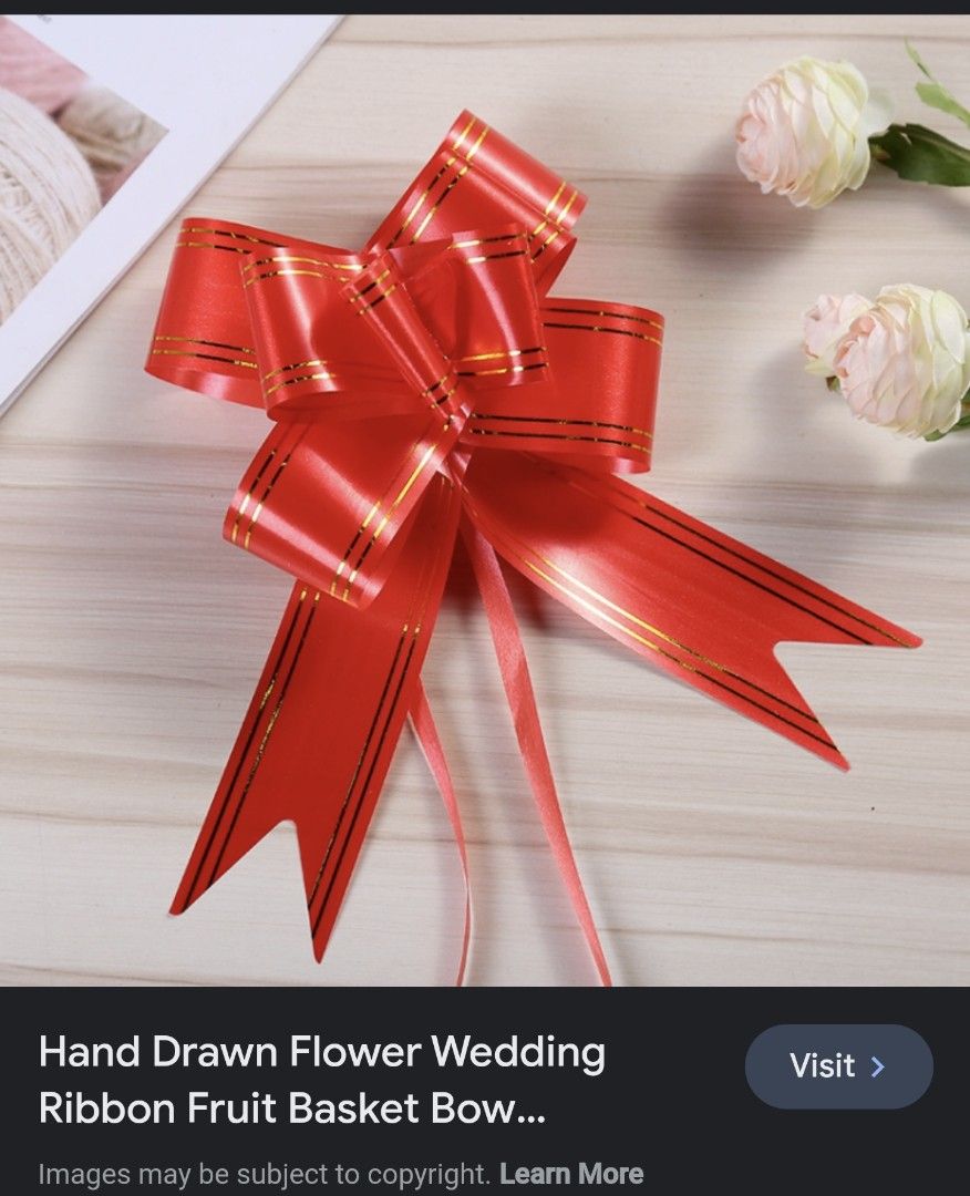 Hand drawn wedding ribbon for decoration