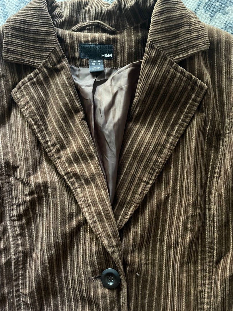 H and shop m striped blazer
