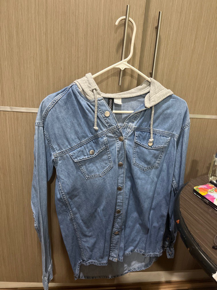 Hooded denim shop jacket womens h&m