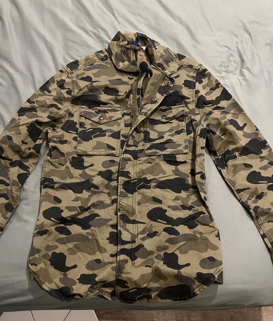 H M Men Camo Jacket M