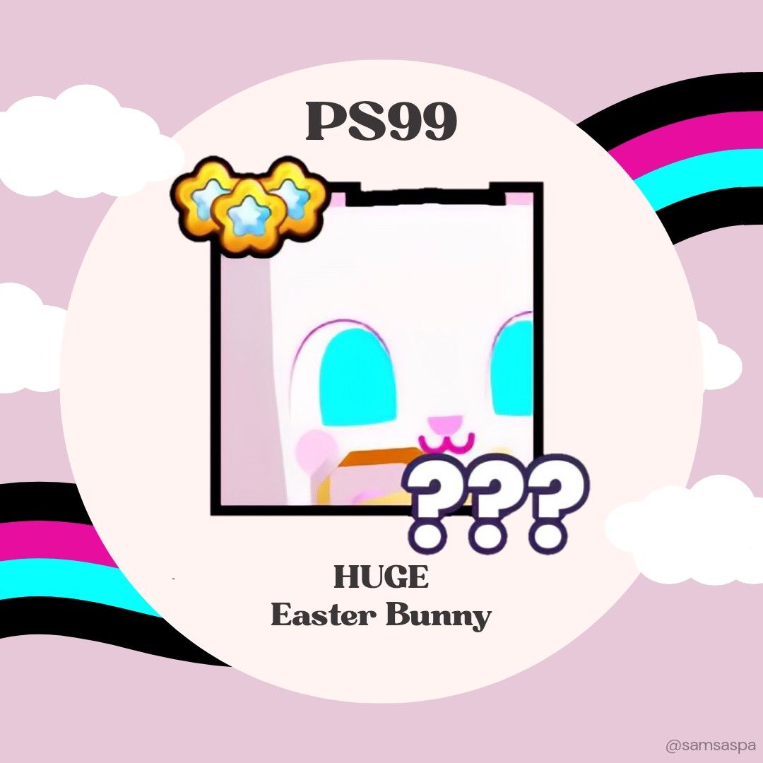 Huge Easter Bunny - PS99, Video Gaming, Video Games, Others on Carousell