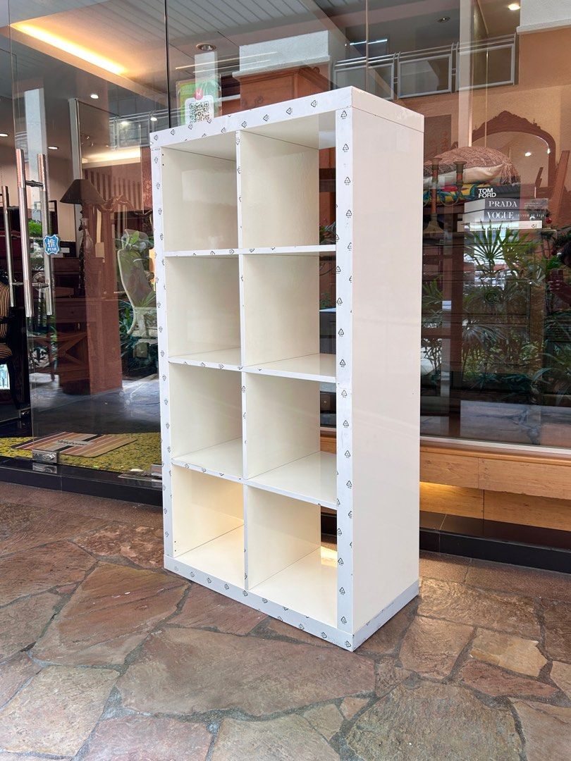 Ikea kallax bookcase shelving top unit display high gloss