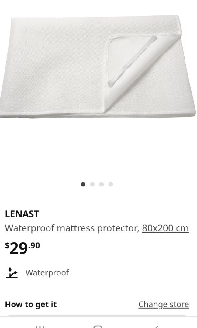 Ikea Lenast Waterproof Mattress Protector, Babies & Kids, Baby Nursery