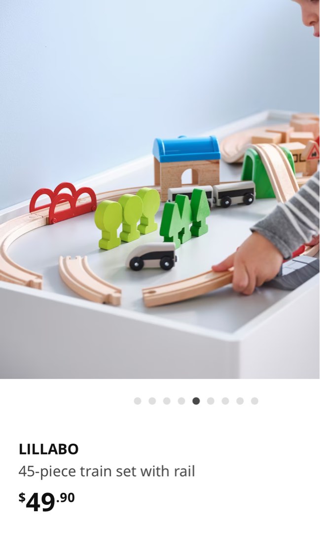 IKEA Lillabo Wooden Train Set Babies Kids Infant Playtime on