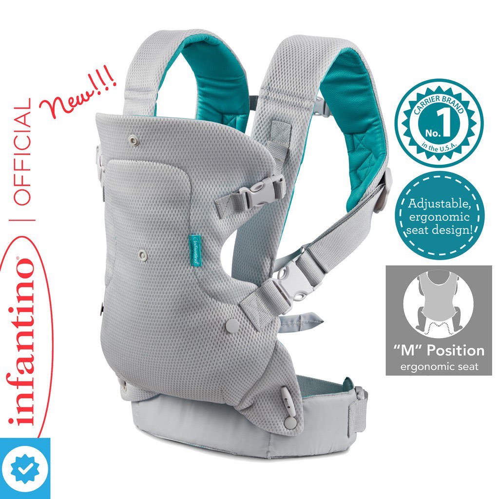 Infantino Flip 4in1 Light & Airy Convertible Ergonomic Carrier (with COOL Breathemesh® Design