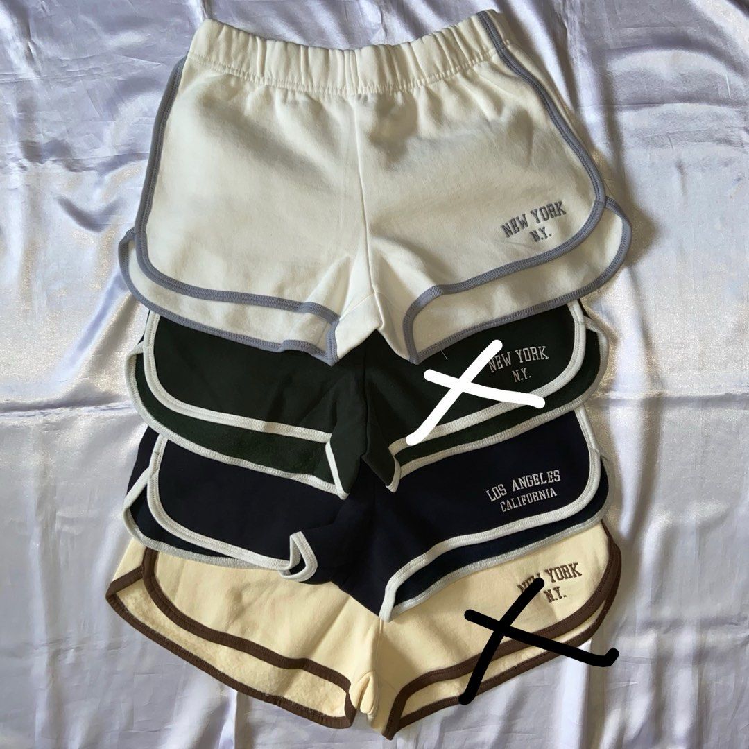 INSTOCK brandy melville lisette shorts white periwinkle dark blue