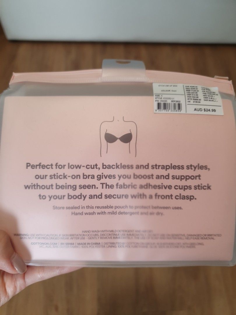 Invisible Boost Stick On Bra (Size A), Women's Fashion, New