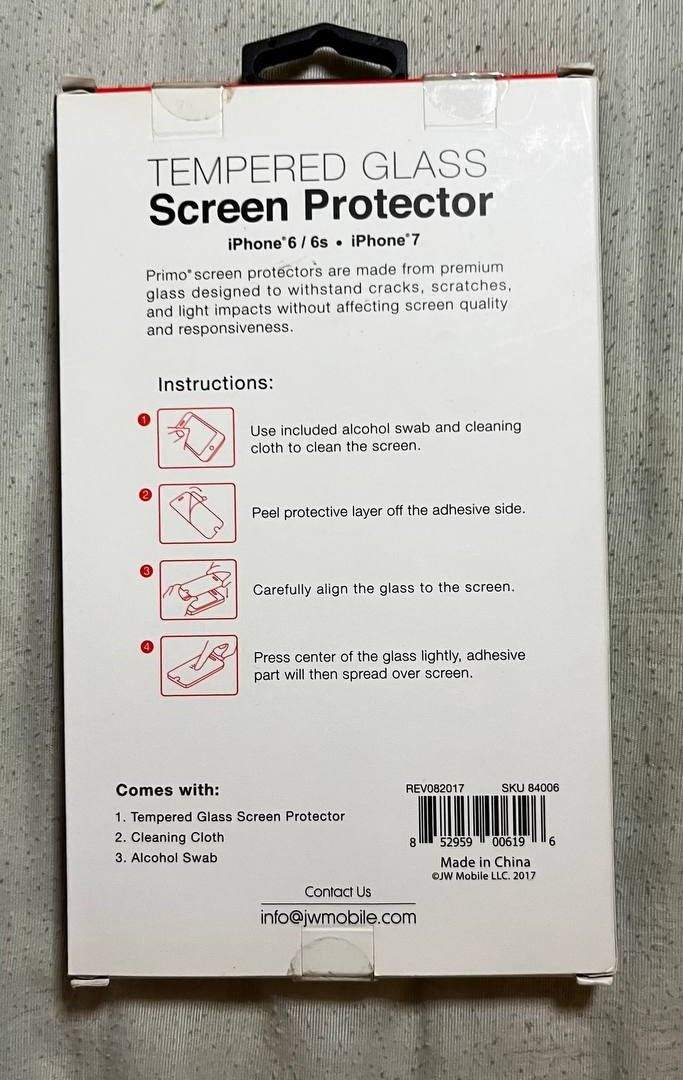 Iphone 6/7 Tempered Screen Protector with Free Phone Case (Category: Cases & Sleeves) located in Paranaque City. Submitted by mari288 (Listing ID 1275706889, Image 3). Description: Iphone 6/7 Tempered Screen Protector with Free Phone Case - Tempered Glass Screen Protector only opened once to check contents, never used. - Freebie: Iphone 7 Case, opened once to check content, never used. Box slightly damaged due to shipping. RFS: Wrong size on curr