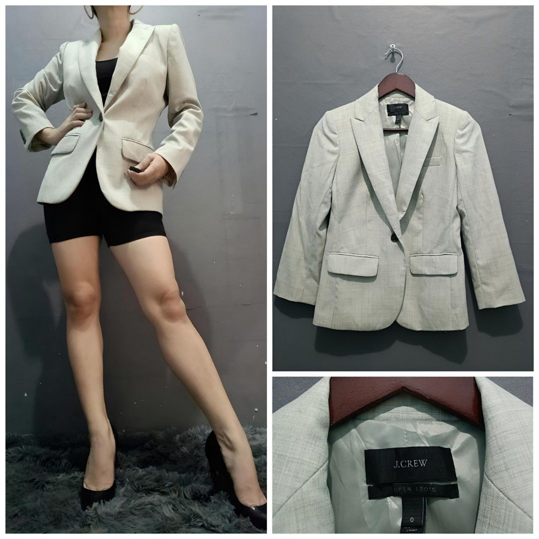 J crew super 120s blazer top