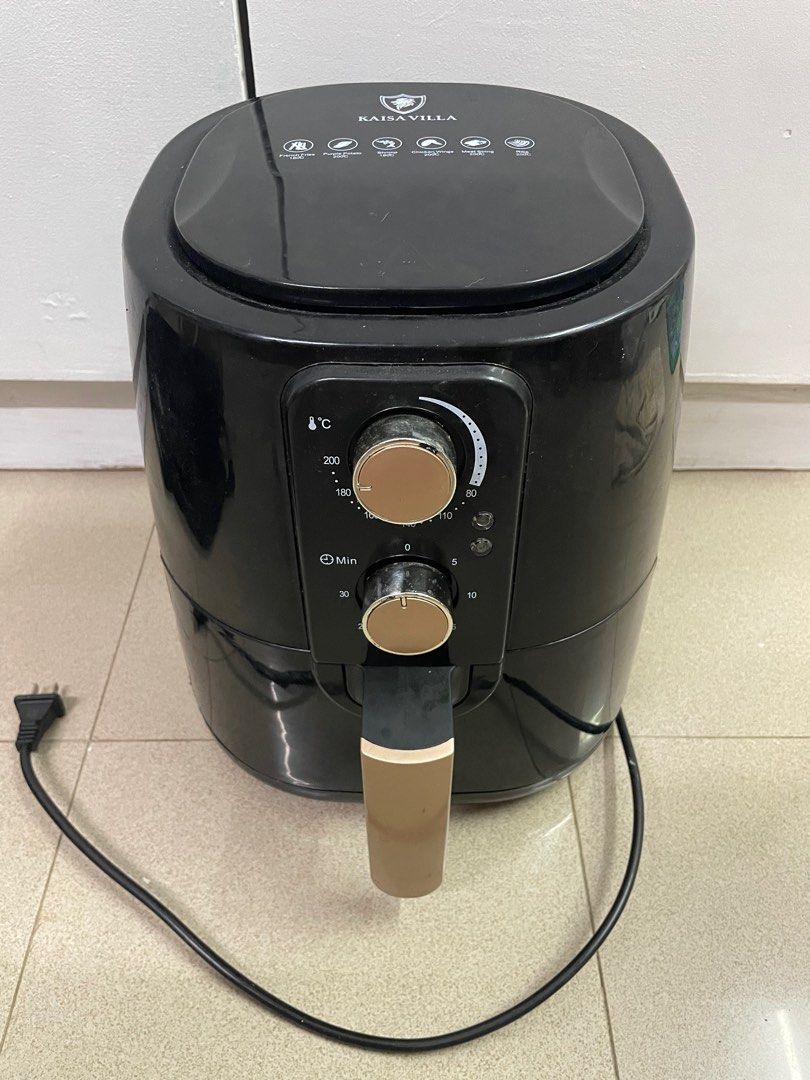 KAISA VILLA AIR FRYER BLACK, TV & Home Appliances, Kitchen Appliances