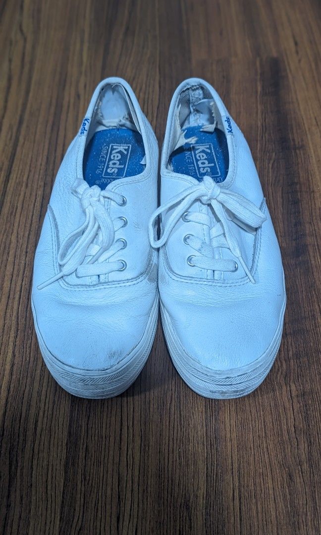White lace outlet up keds