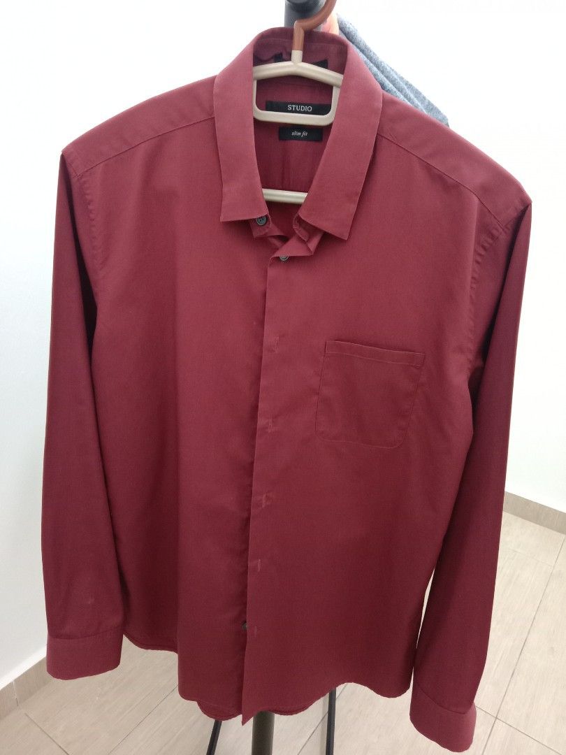 Kemeja Lengan Panjang Studio Men s Fashion Tops Sets Formal