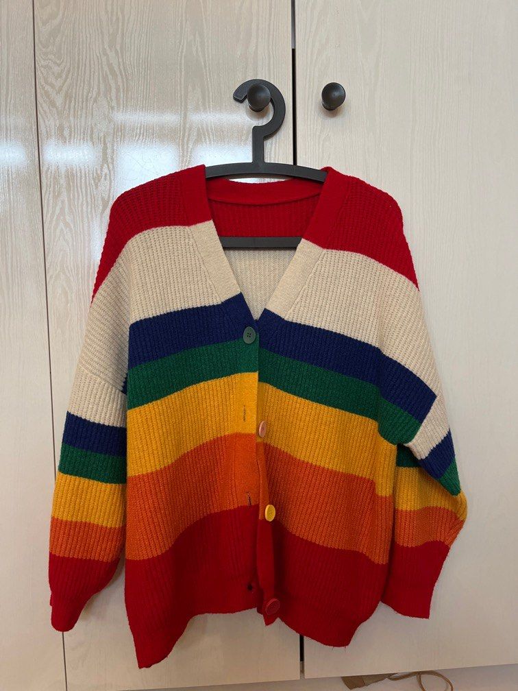 Lazy oaf pastel rainbow cardigan hotsell