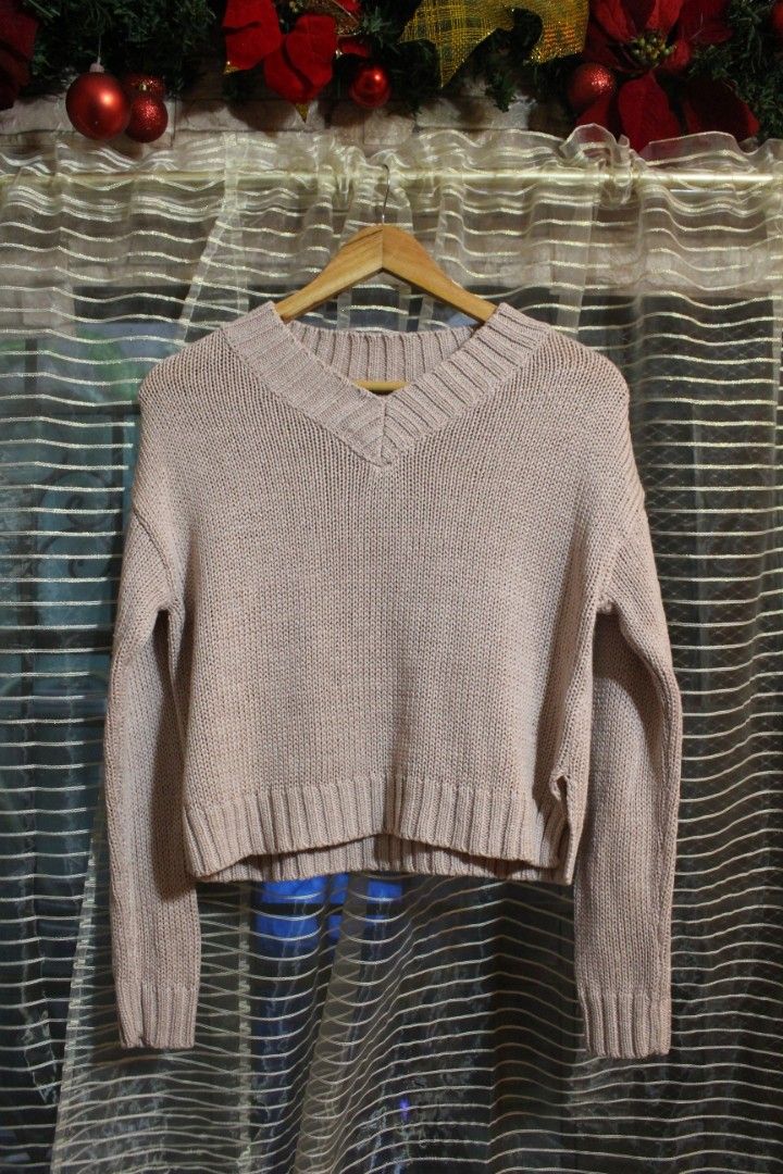 Knitted Sweater Women s Fashion Tops Longsleeves on Carousell