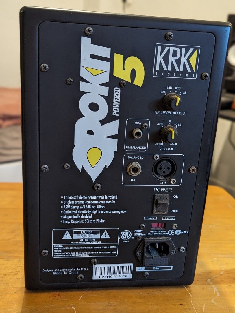 KRK Rokit 5 Single Speaker only, Audio, Soundbars, Speakers ...