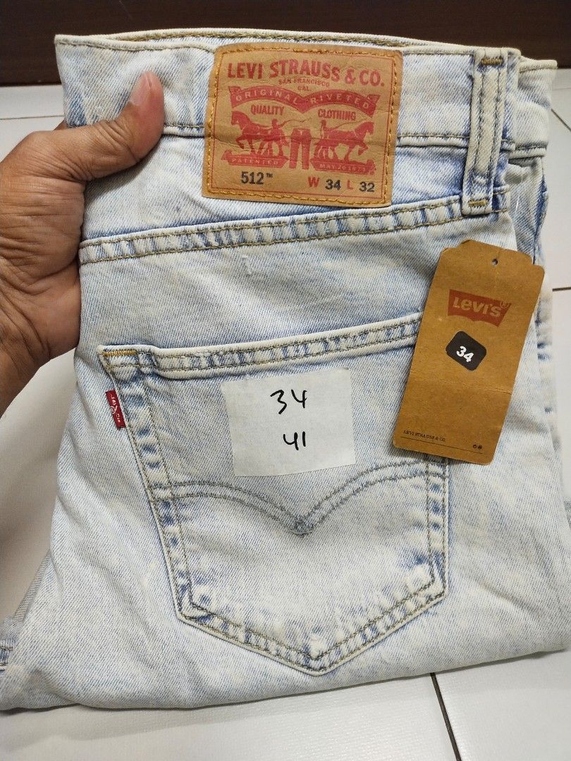 Levis 512 Distressed Stretch W34 L32 Men s Fashion Bottoms