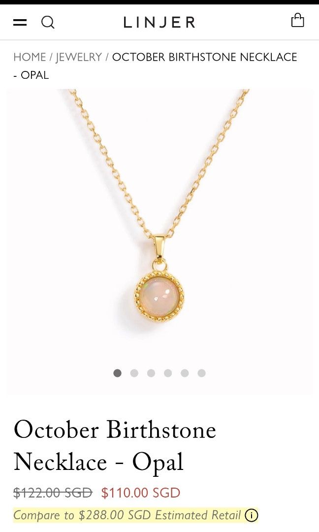Gold and opal top necklace