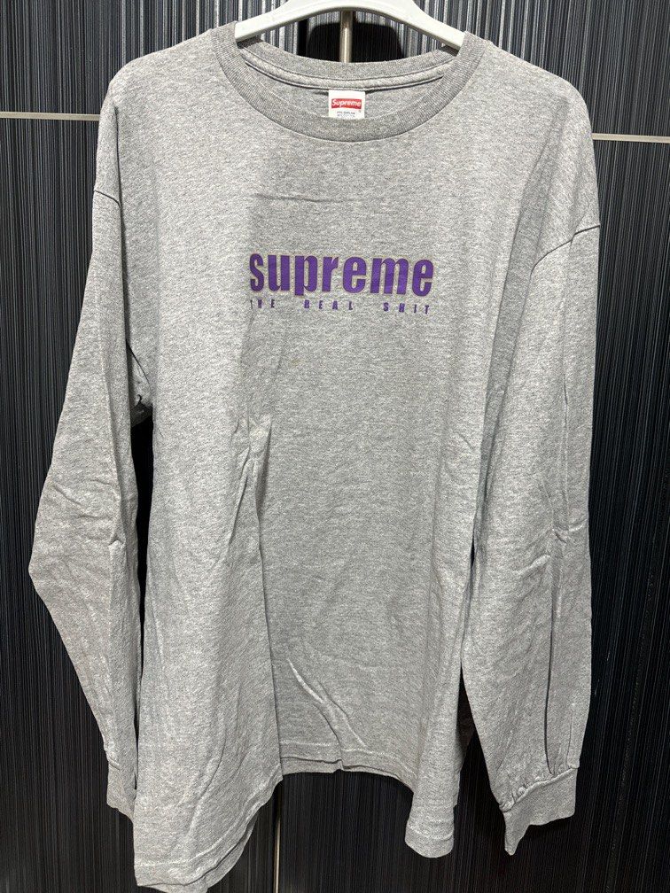 Supreme grey discount long sleeve