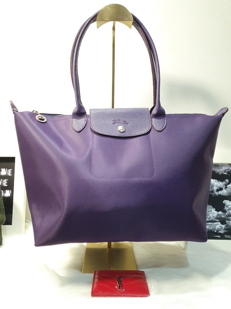 Longchamp purple tote bag sales