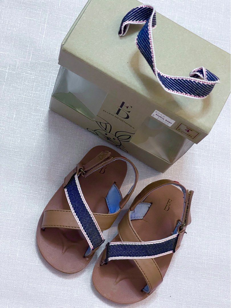 Luxury branded Ellen Degeneres sandals for baby boy. Summer