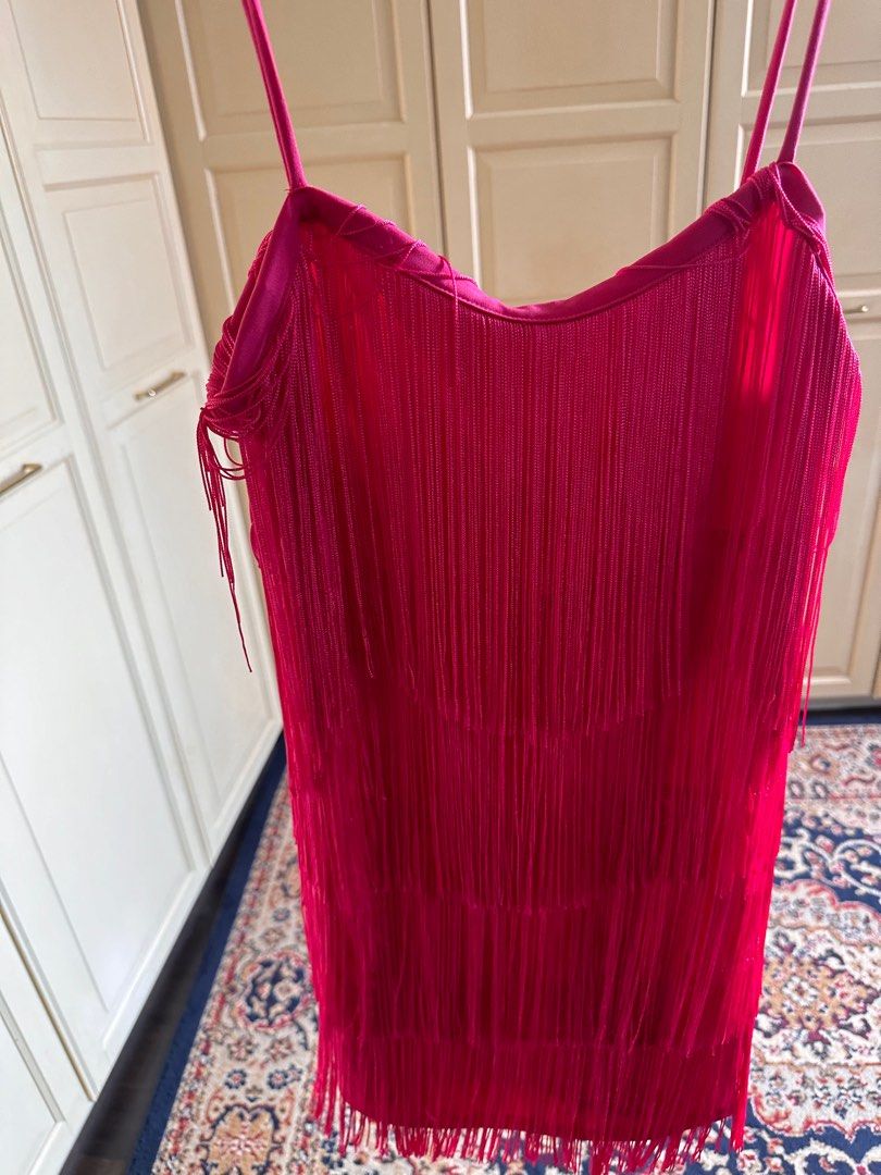 open lace back dress YOU FOUND ME V NECK TIERED FRINGE TASSEL MAXI DRESS