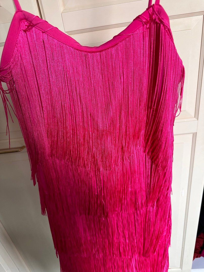 strapless open back dress Bright-Pink Marble Cami Midi-Dress main image 0
