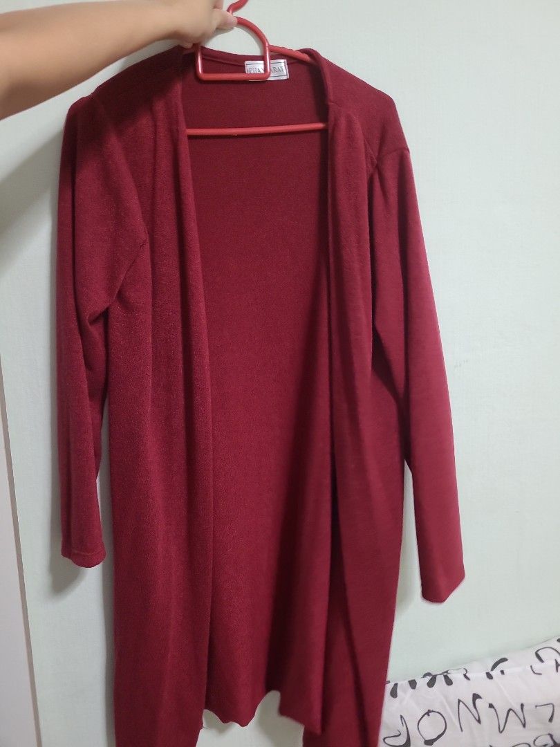 Maroon cardigan